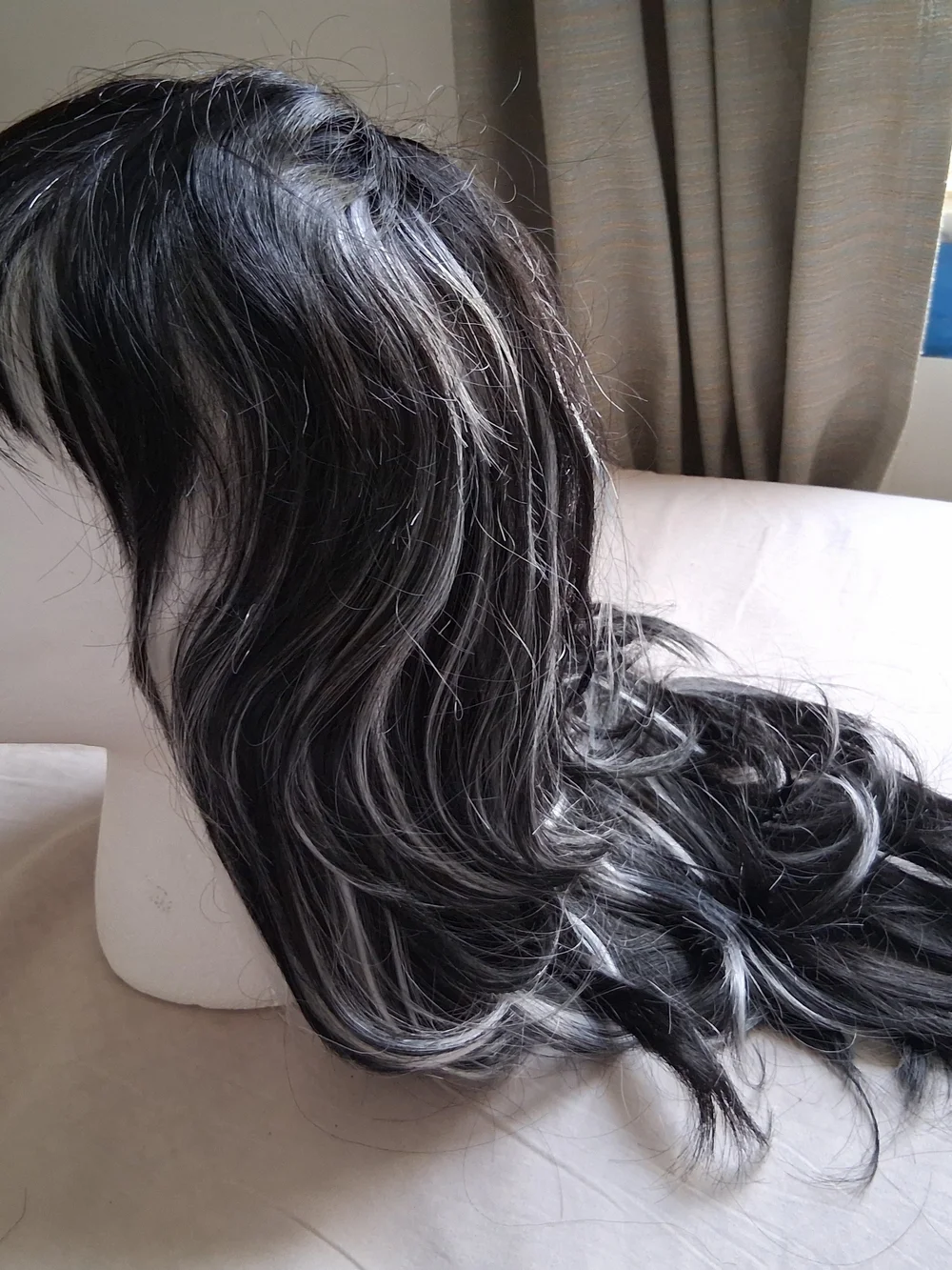 Target Black and Silver Long Wavy Women's Wig